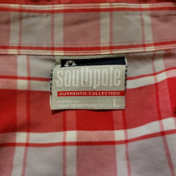 Southpole Long Sleeve Button Down Shirt Size L - Picture 6 of 13